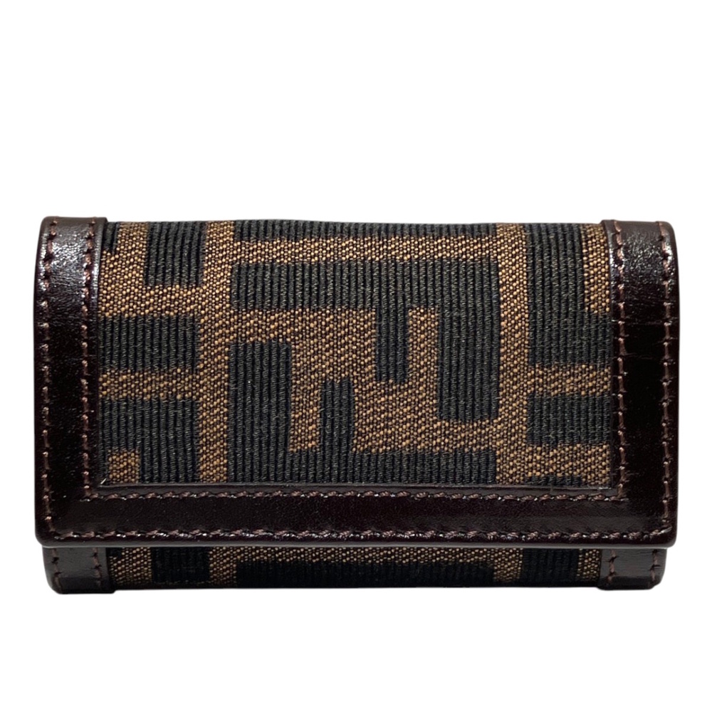 Fendi 6-Key Case, Zucca Canvas Leather